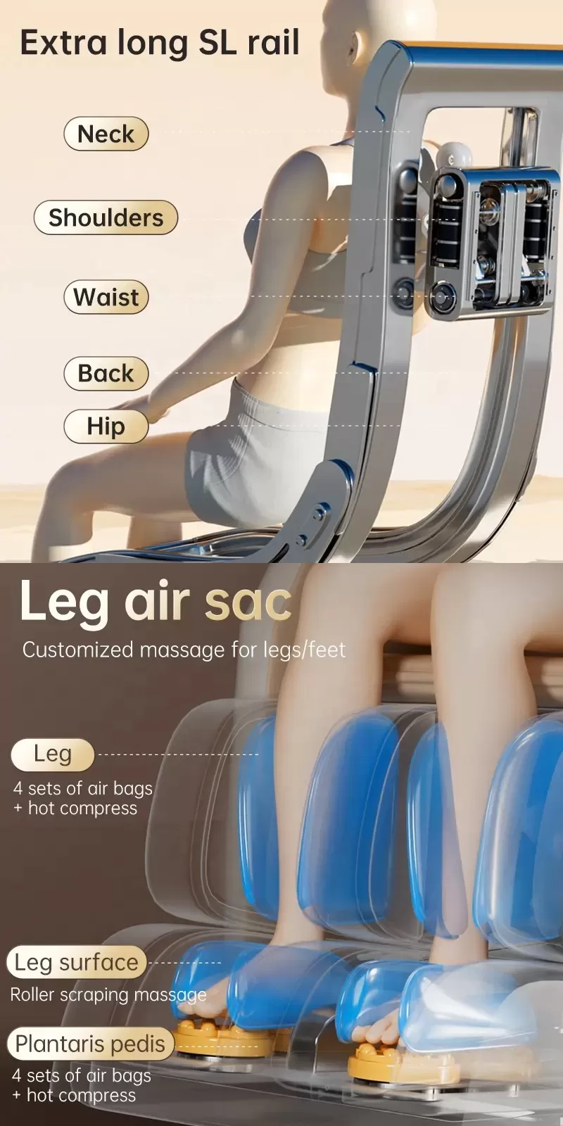 Extra long SL rail