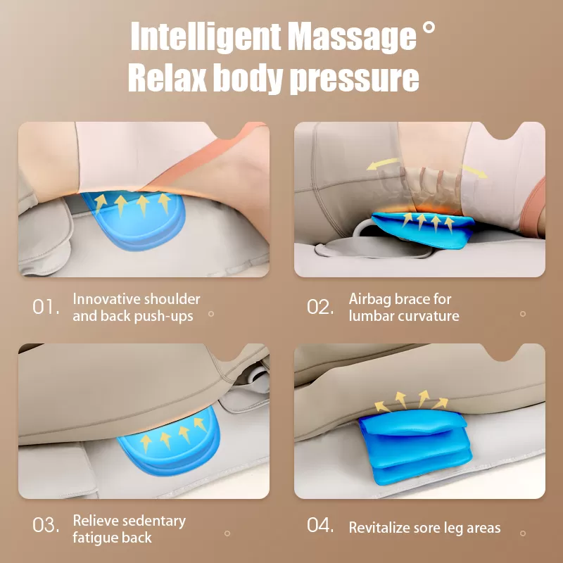 Full Body Massage Cushion Electric Airbag Household Relation Heating Massage Mattress thumbnail 5